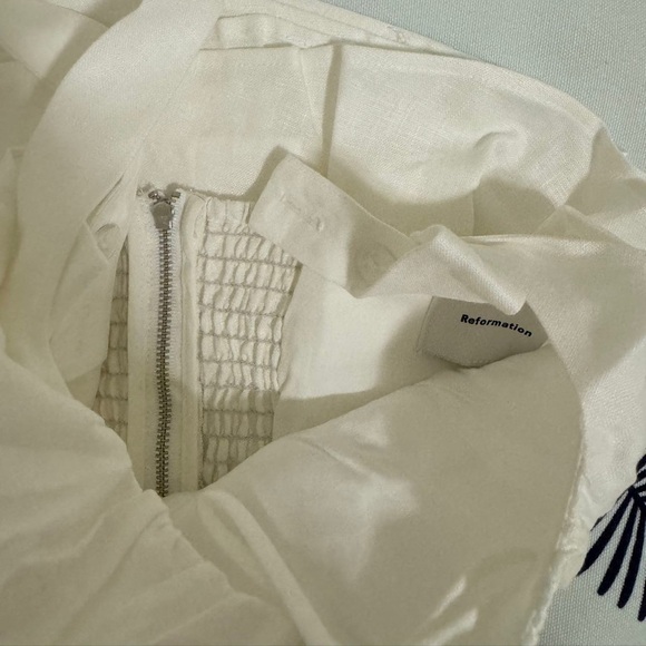 Reformation Daria Linen Dress White - Picture 8 of 9